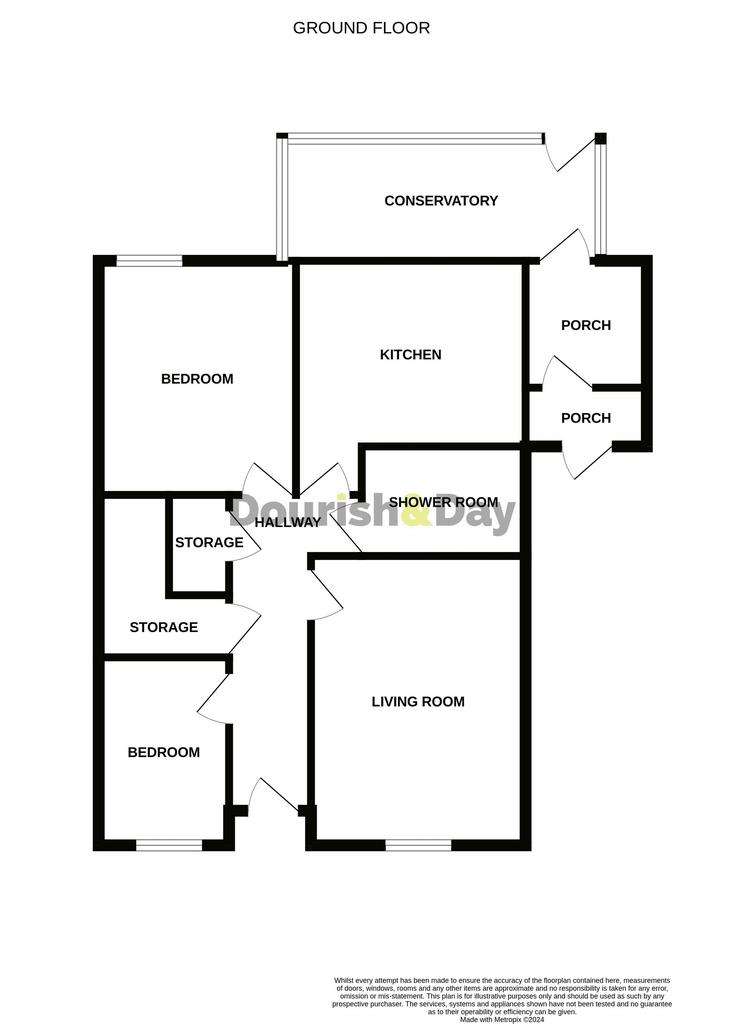 2 bedroom bungalow for sale - floorplan