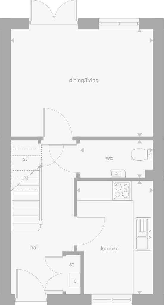 3 bedroom mews house for sale - floorplan