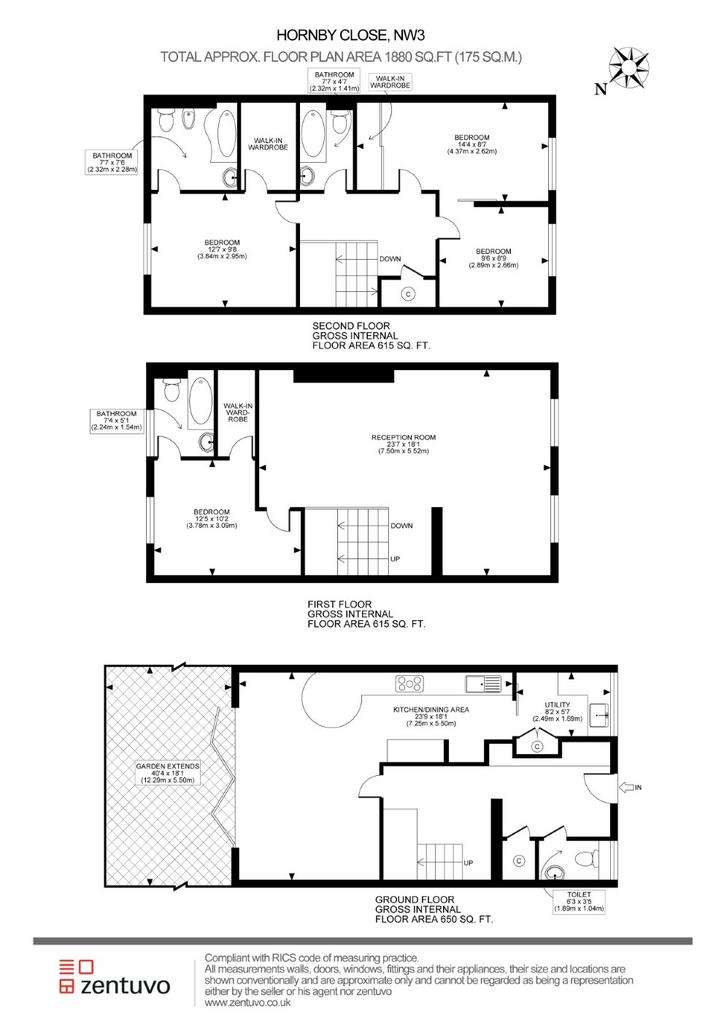 4 bedroom terraced house to rent - floorplan