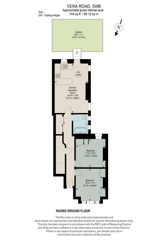 2 bedroom flat to rent - floorplan