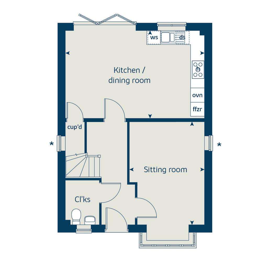 4 bedroom semi-detached house for sale - floorplan