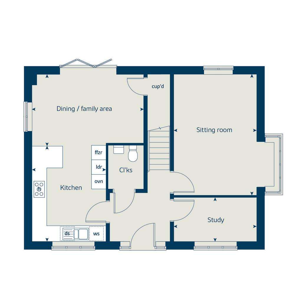 4 bedroom semi-detached house for sale - floorplan