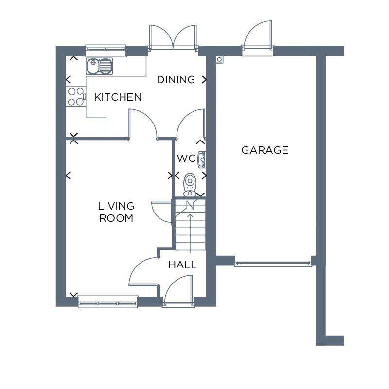 3 bedroom semi-detached house for sale - floorplan