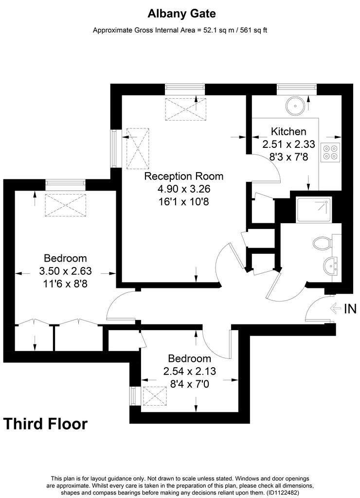 2 bedroom penthouse apartment for sale - floorplan