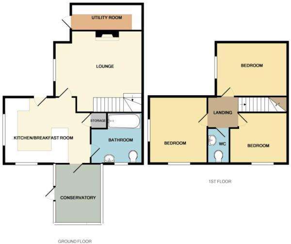 3 bedroom detached house for sale - floorplan