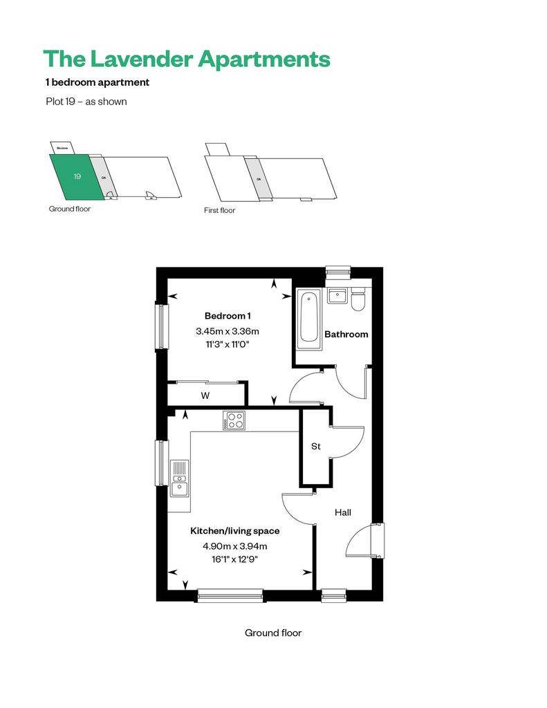 1 bedroom flat for sale - floorplan