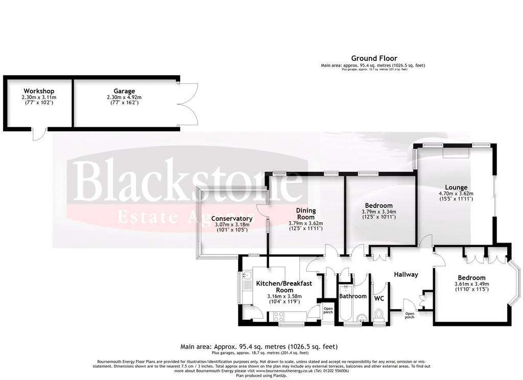 3 bedroom bungalow for sale - floorplan