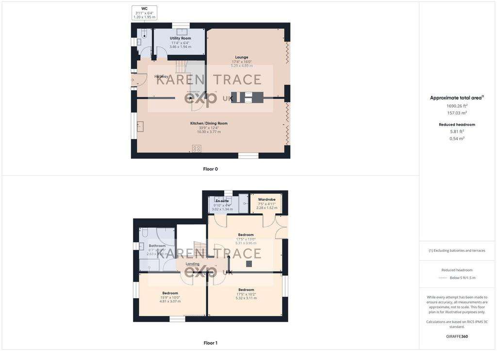 3 bedroom detached house for sale - floorplan