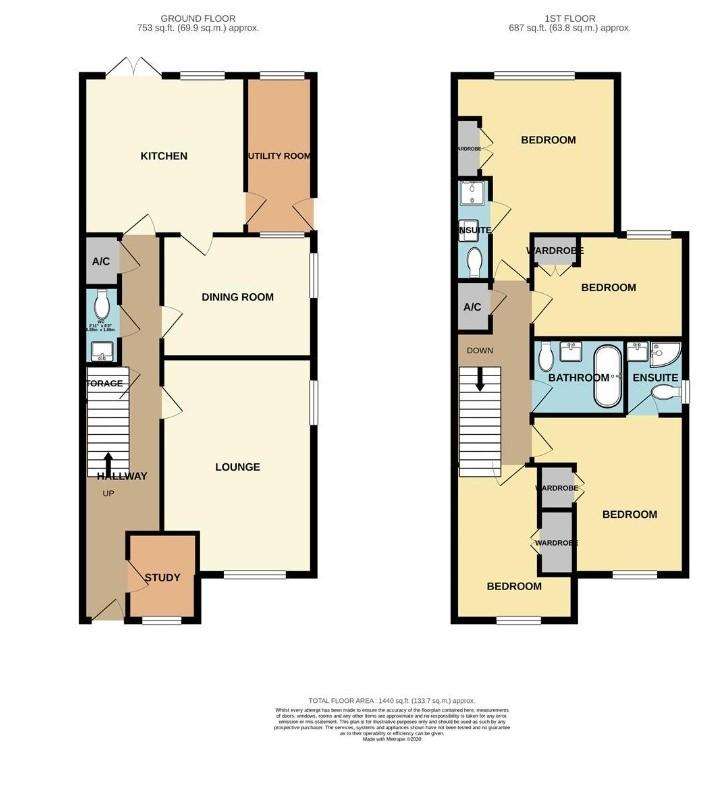 4 bedroom semi-detached house for sale - floorplan