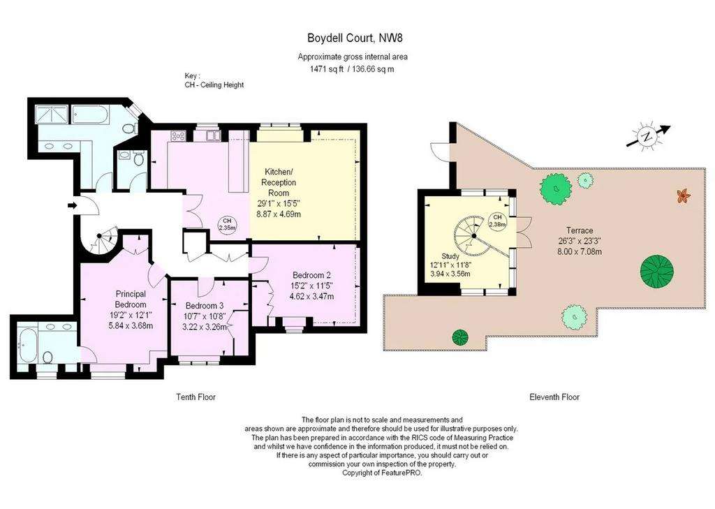 3 bedroom flat to rent - floorplan