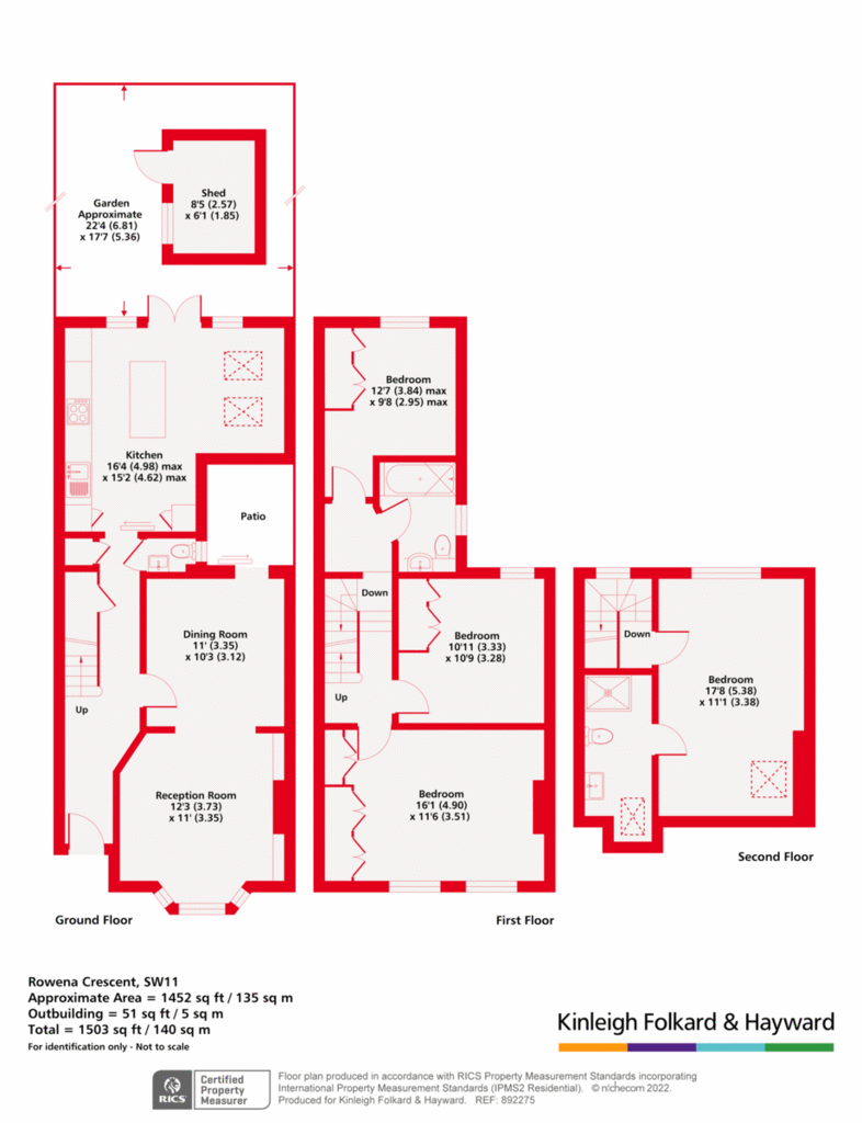 4 bedroom terraced house for sale - floorplan