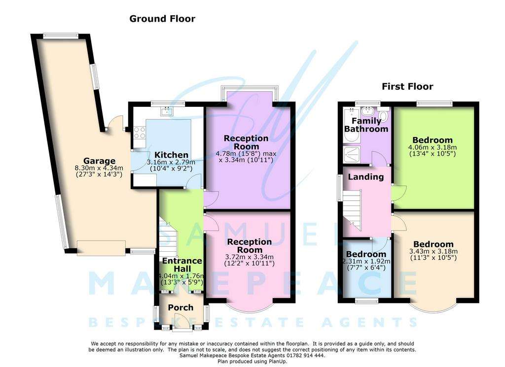 3 bedroom semi-detached house for sale - floorplan