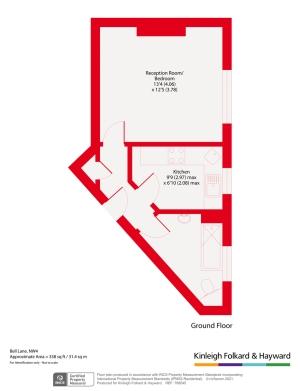 Studio flat to rent - floorplan