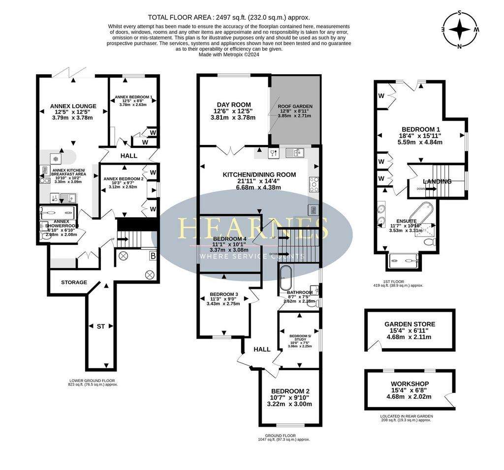 7 bedroom detached bungalow for sale - floorplan