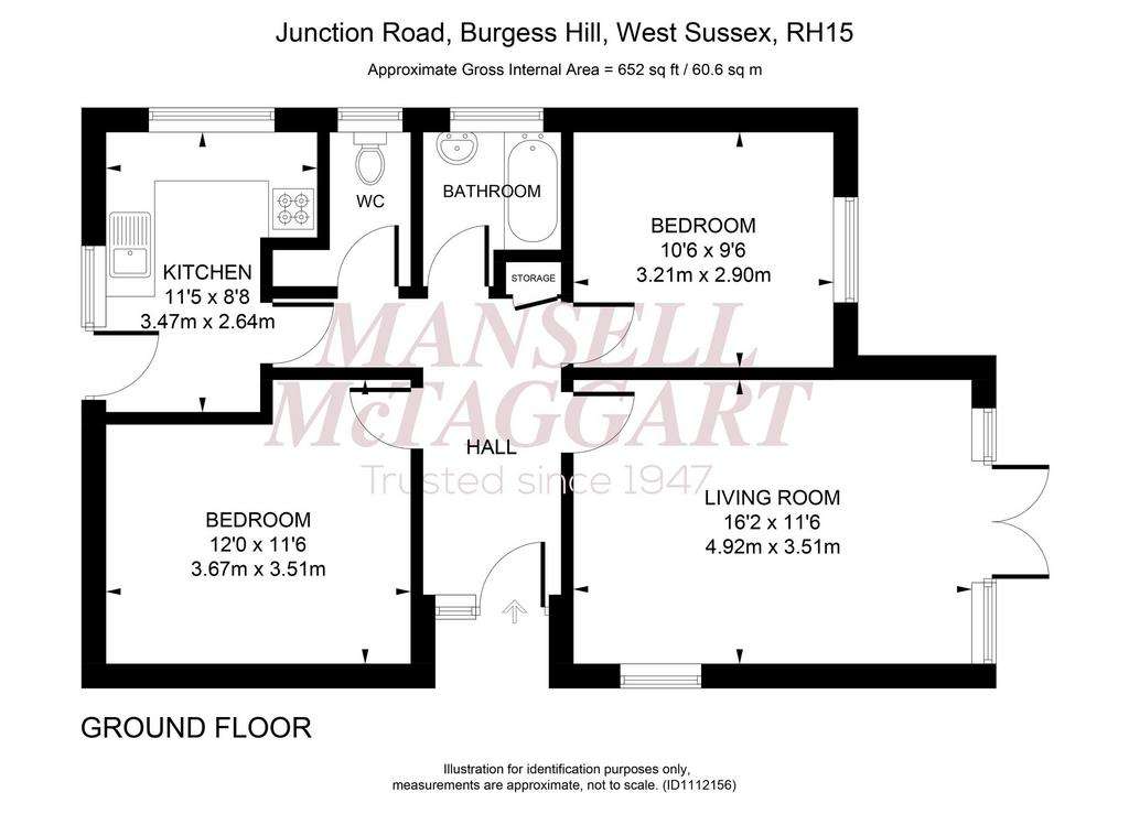 2 bedroom detached bungalow for sale - floorplan