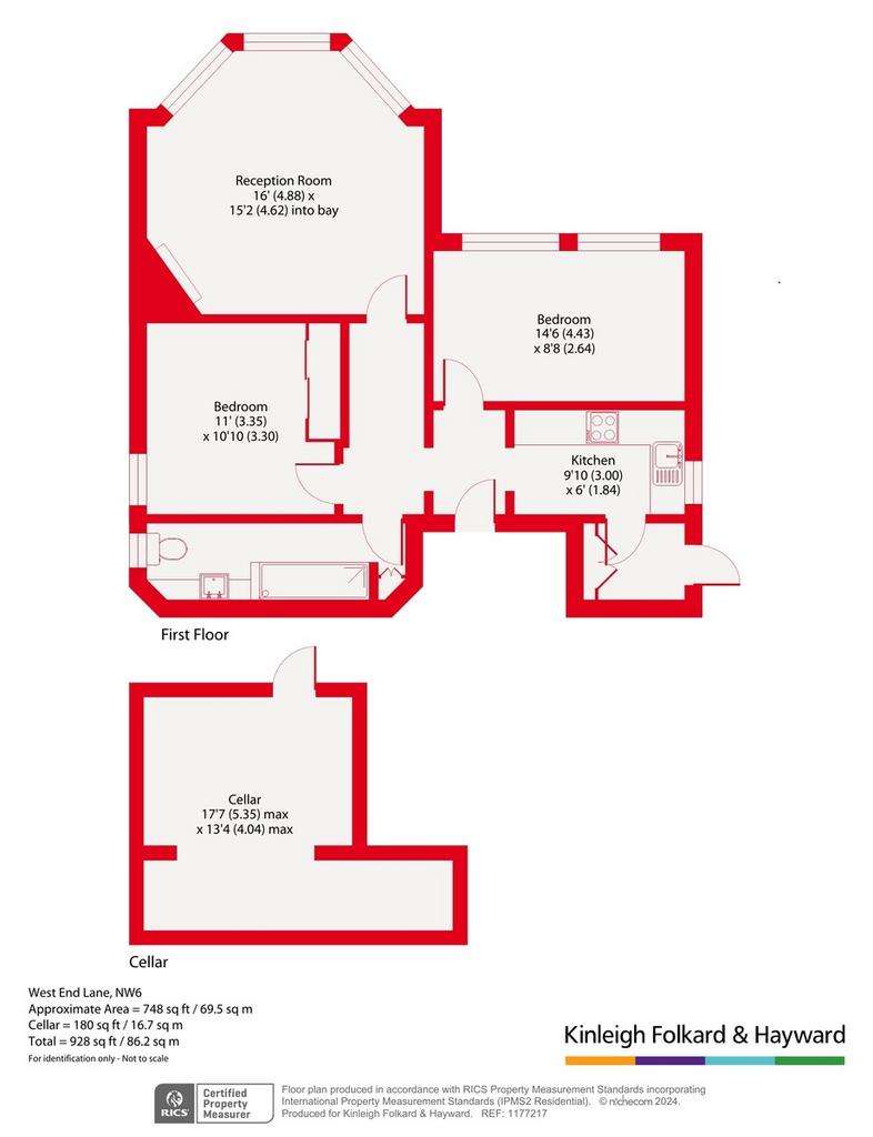 2 bedroom flat for sale - floorplan