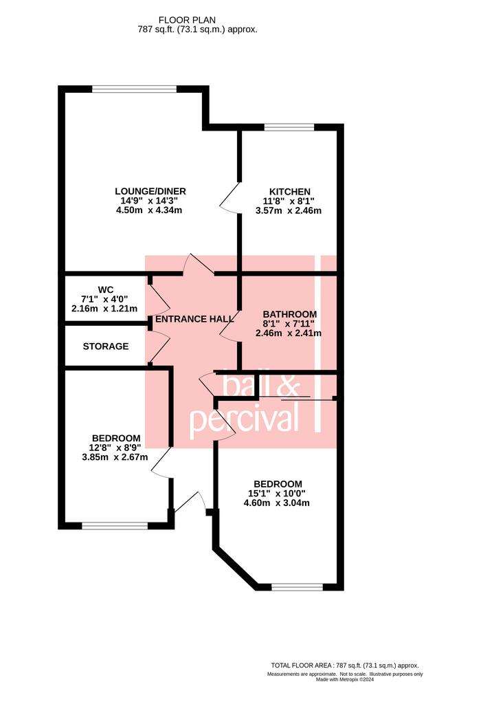 2 bedroom flat for sale - floorplan