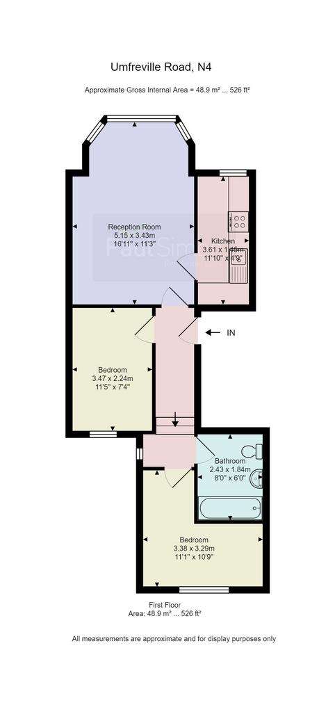 2 bedroom flat for sale - floorplan