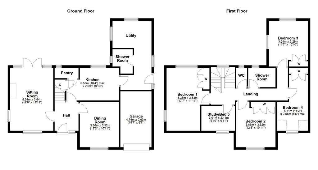 5 bedroom detached house for sale - floorplan