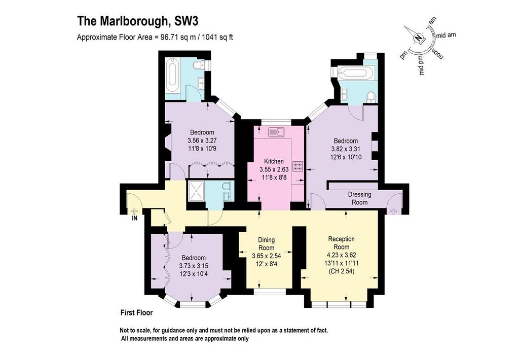 3 bedroom flat to rent - floorplan