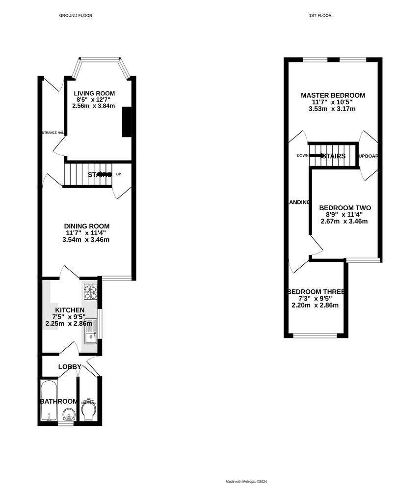 3 bedroom terraced house to rent - floorplan