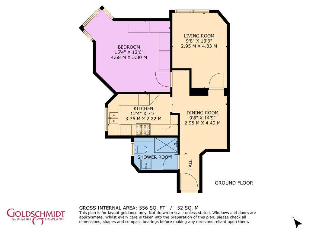 1 bedroom flat to rent - floorplan