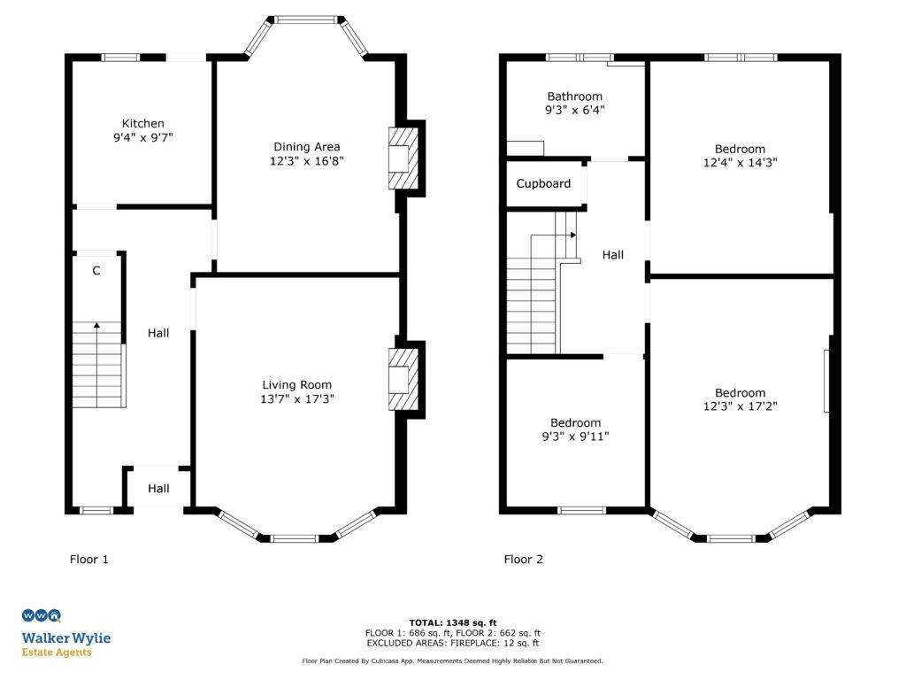 3 bedroom terraced house for sale - floorplan