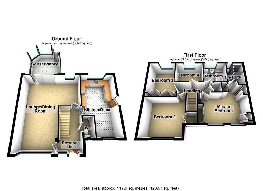 4 bedroom detached house for sale - floorplan