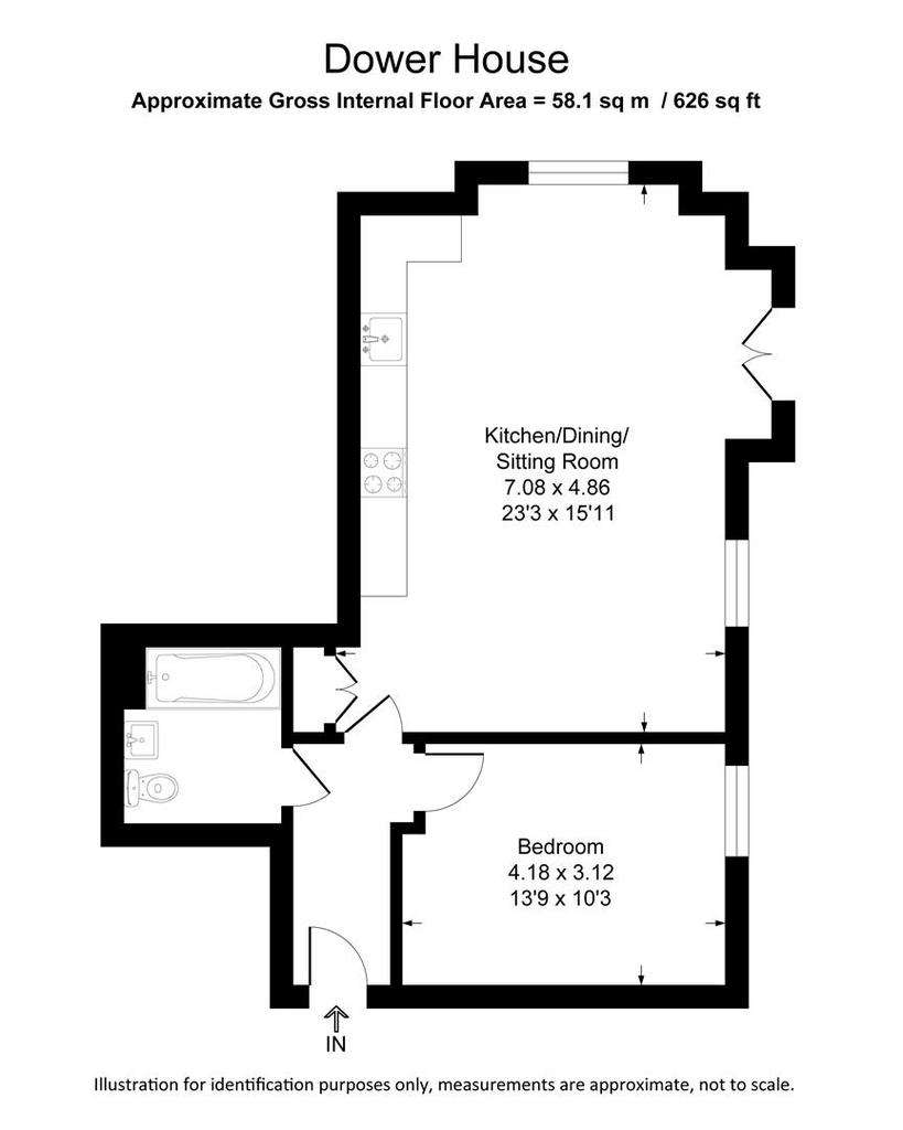 1 bedroom flat for sale - floorplan