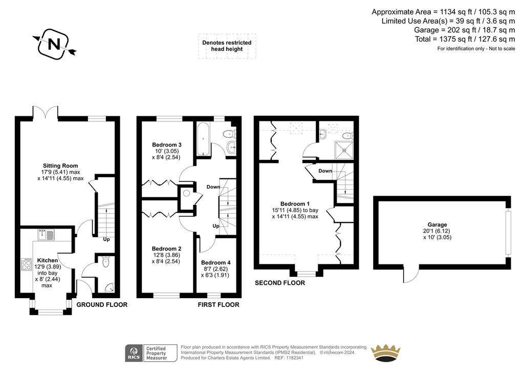 4 bedroom semi-detached house for sale - floorplan