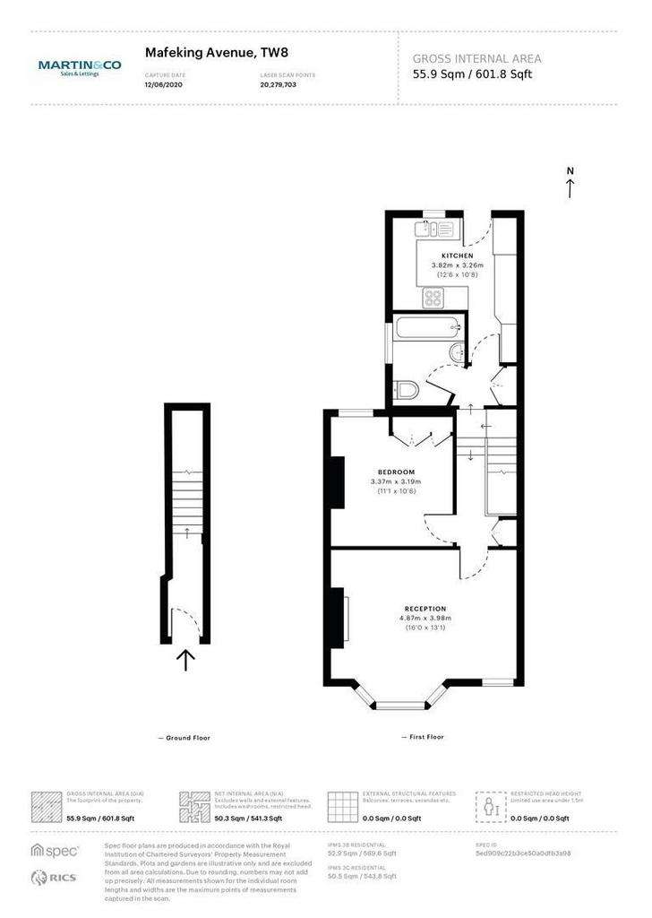 1 bedroom flat to rent - floorplan