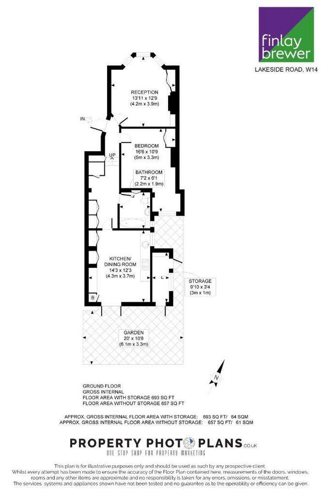 1 bedroom flat to rent - floorplan