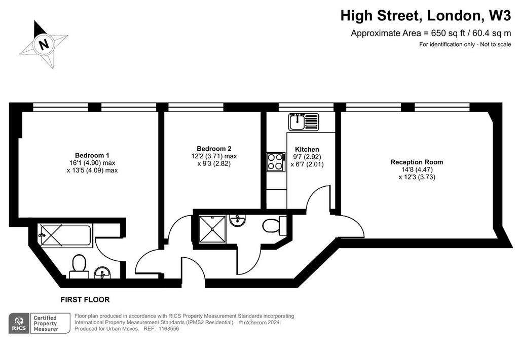 2 bedroom flat for sale - floorplan