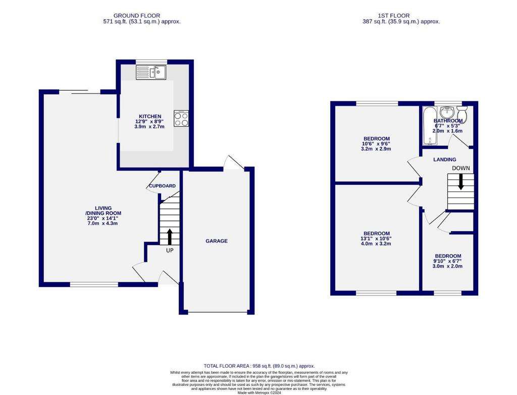 3 bedroom detached house for sale - floorplan