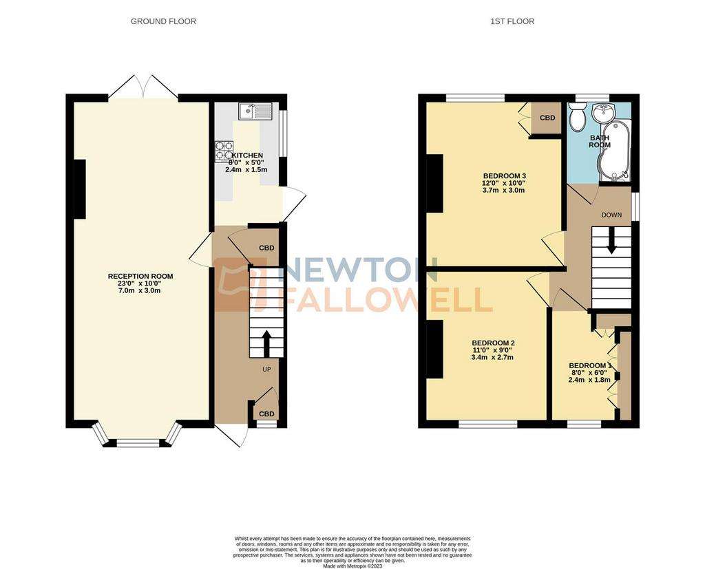 3 bedroom semi-detached house to rent - floorplan