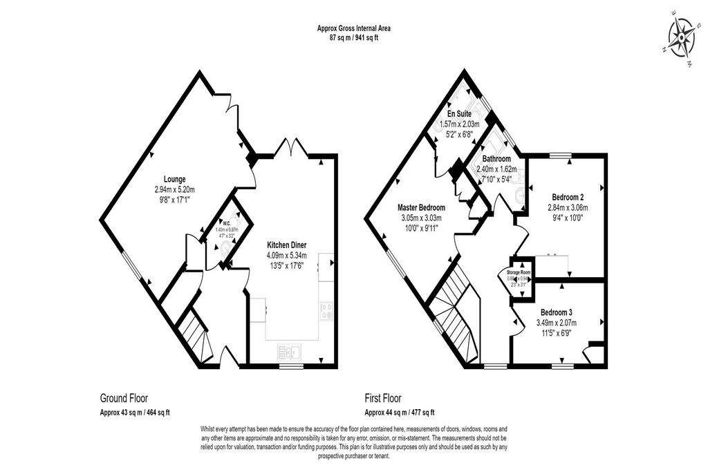 3 bedroom semi-detached house to rent - floorplan