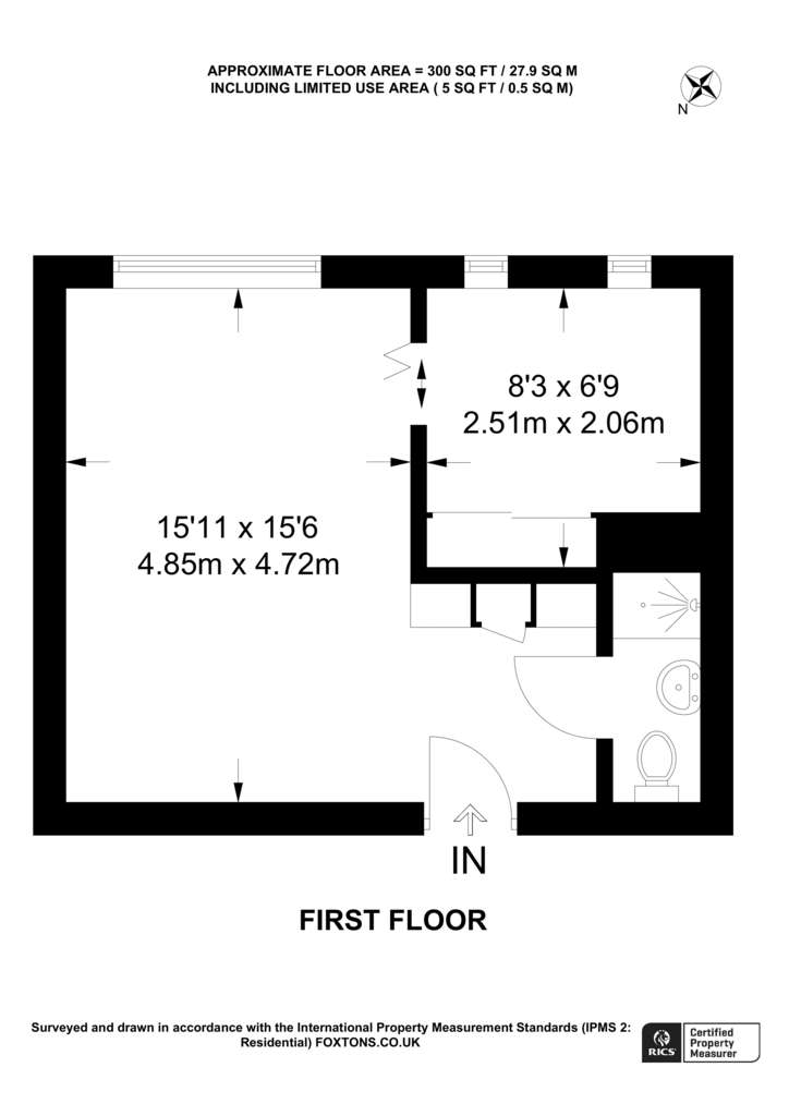 1 bedroom flat to rent - floorplan