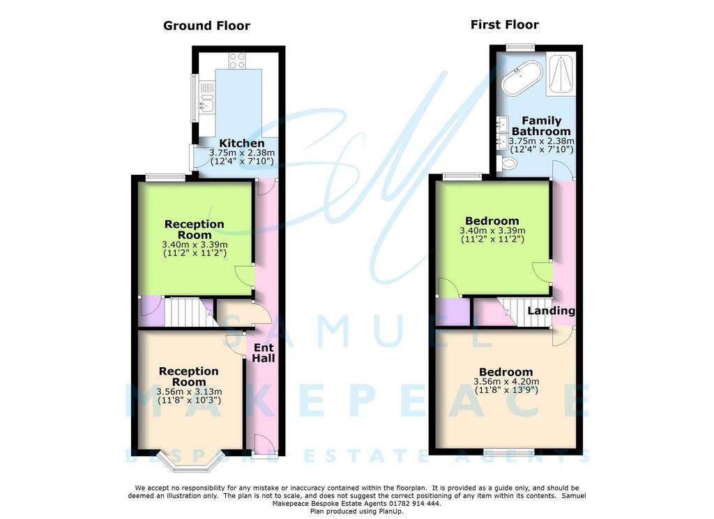 2 bedroom semi-detached house to rent - floorplan