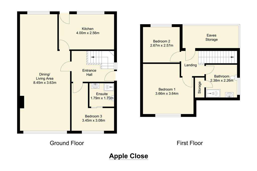 3 bedroom semi-detached bungalow for sale - floorplan