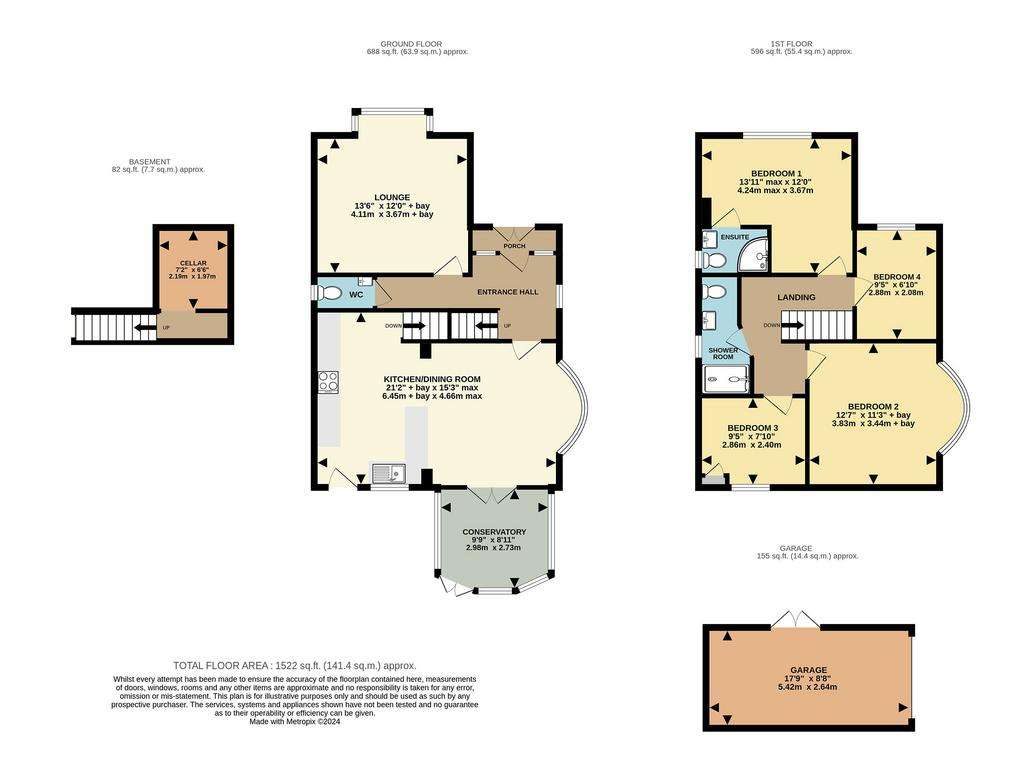 4 bedroom detached house for sale - floorplan