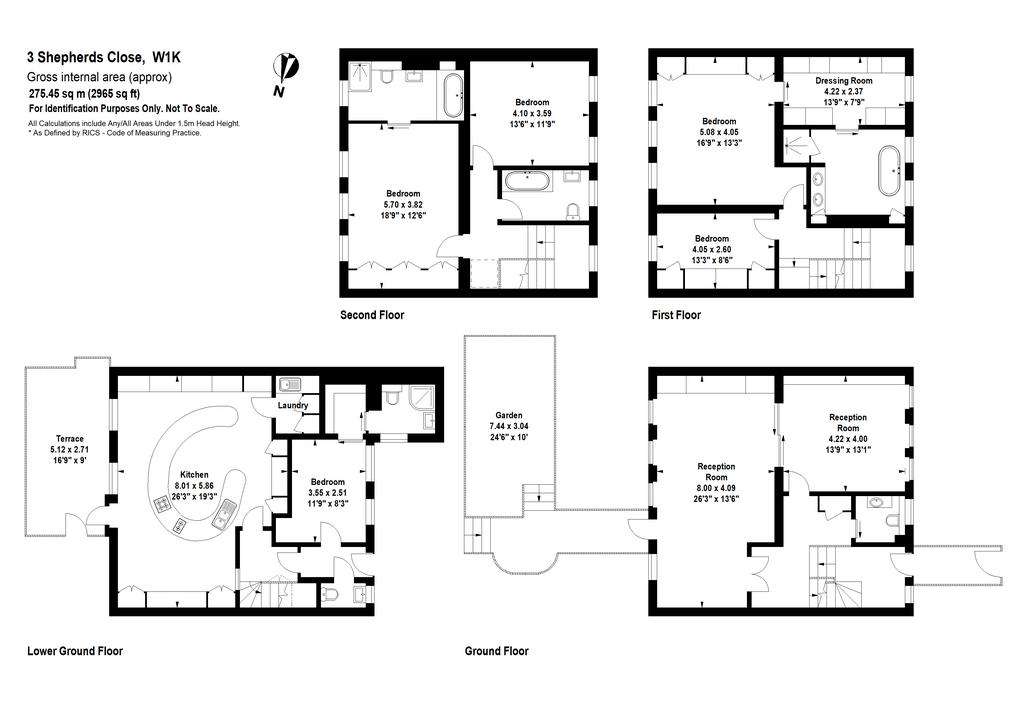 4 bedroom terraced house to rent - floorplan