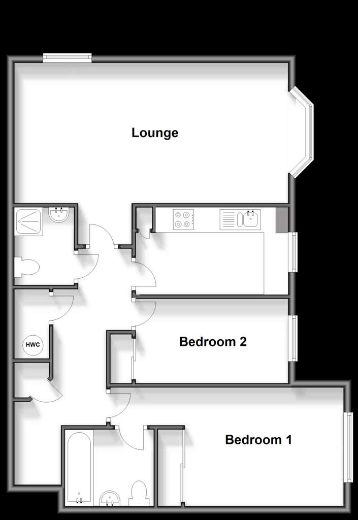 2 bedroom flat for sale - floorplan