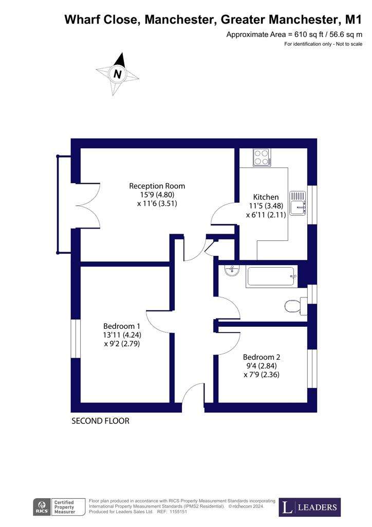 2 bedroom flat for sale - floorplan