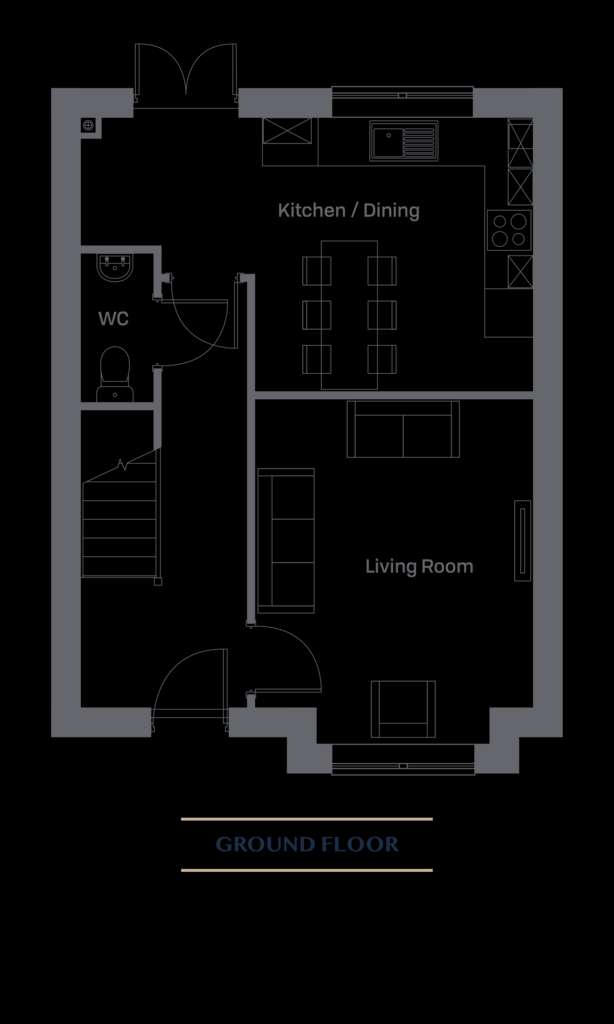 3 bedroom semi-detached house for sale - floorplan