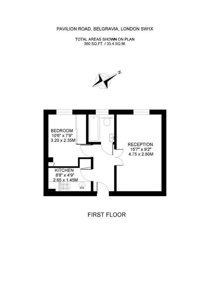 1 bedroom flat to rent - floorplan