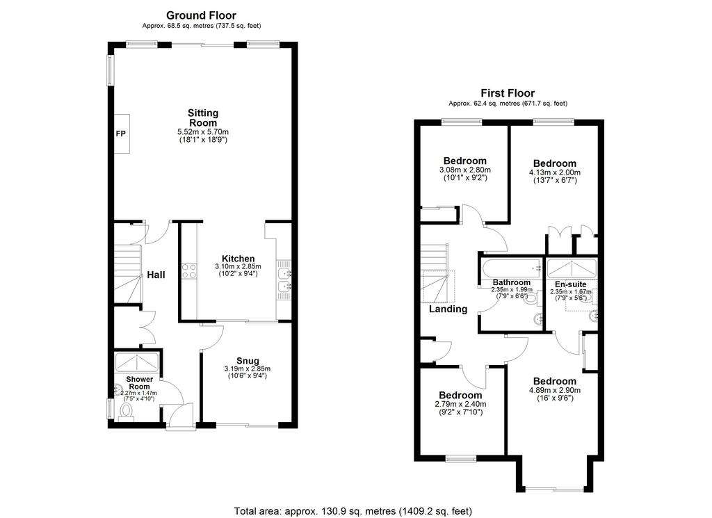 4 bedroom house for sale - floorplan