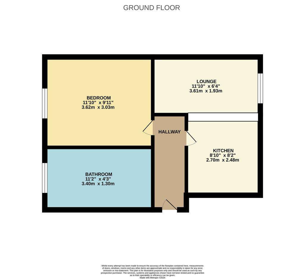 1 bedroom flat for sale - floorplan