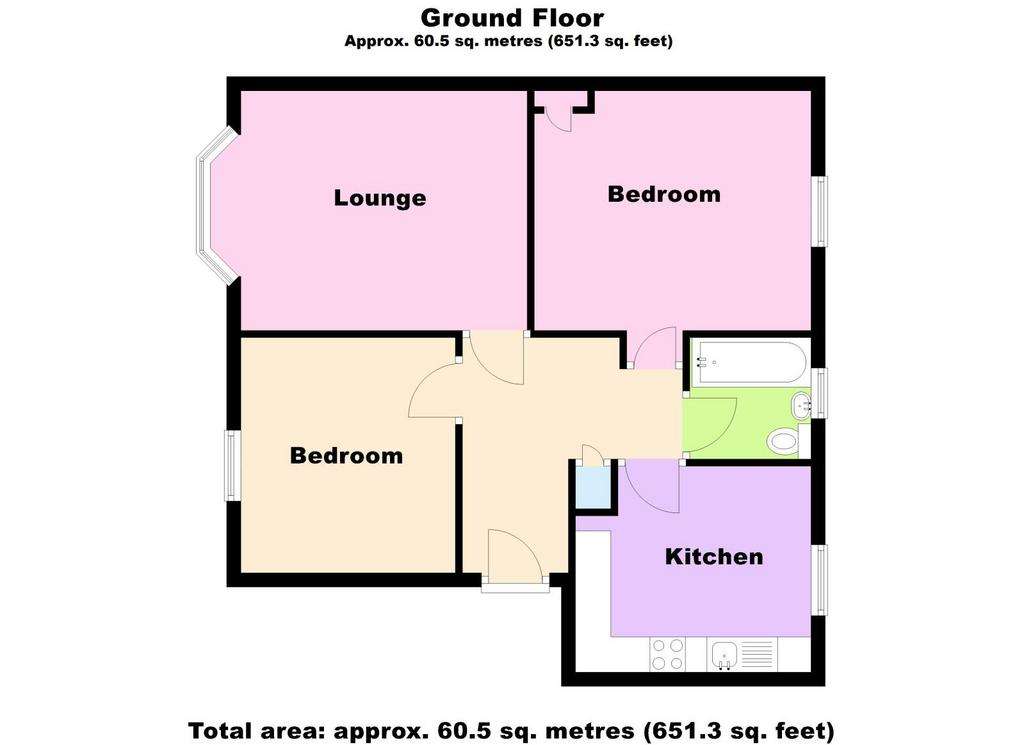 2 bedroom flat for sale - floorplan