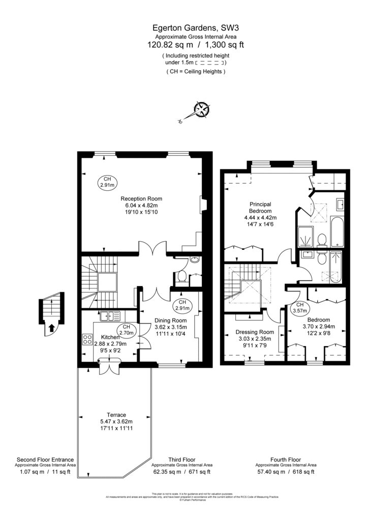 3 bedroom flat for sale - floorplan