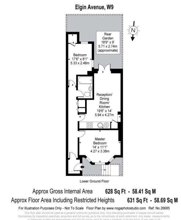 2 bedroom flat to rent - floorplan